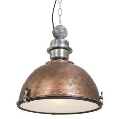 Hanglamp Bikkel 7586B robuuste bruine lamp met stoere look