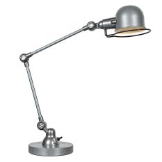Graue Tischlampe Davin 7655GR flexibel mit Metallschirm