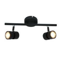 Spot Natasja 7902ZW zwarte 2-lichts spot met dimbaar GU10 licht