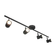 Natasja 7904ZW black 4-light spotlight with dimmable GU10 light