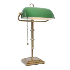 Tafellamp Ancilla 7961BR bronzen notarislamp met trekschakelaar