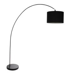 Arc lamp Solva 7976ZW with black  lampshade E27