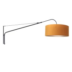 Wandlamp Elegant Classy 8135ZW zwart met goud velours kap Ø50 cm