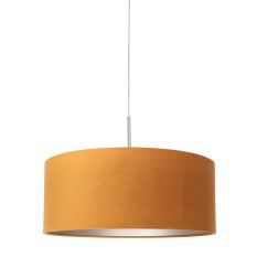 Hanglamp Sparkled Light 8150ST staal met charmante goud velours kap