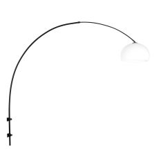 Boog wandlamp Sparkled Light 8195ZW zwart met witte kunststof bol kap