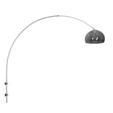 Boog wandlamp Sparkled Light 8201ST staal met transparant grijze kunststof kap
