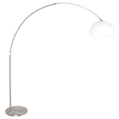 Booglamp Sparkled Light 9678ST staal met witte kunststof kap