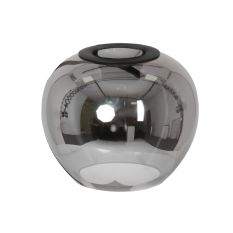Smokeglas I15352S – Ø16 cm, H13 cm met metalen ring voor E27 fitting