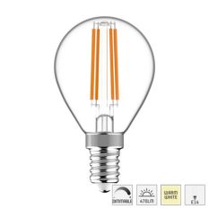 Led lichtbron I15406S met E14 fitting filament 4,5W, 2700K, dimbaar 470L G45 vorm