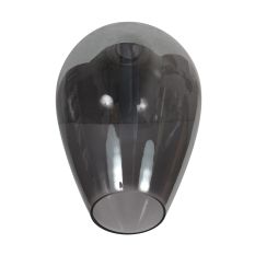 Glass Shade I15465S – Handcrafted Teardrop-Shaped Smoke Glass for E27 Fixtures