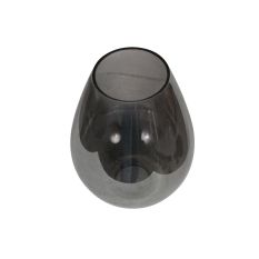 Glass Shade I15466S – Handcrafted Teardrop-Shaped Smoke Glass for E27 Fixtures