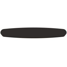 Deens ovalen plafondplaat Mountline I15537S zwart 140 x 42 cm met ophangbeugel