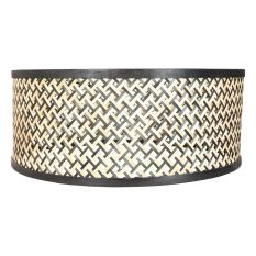 Natural with black bamboo/wooden lampshade K1066BS ⌀50cm with E27 support.