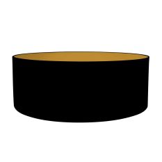 Lampshade K1066YS – Black Linen with Gold-Coloured Inner Side Ø50 cm