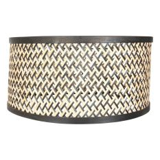 Natural with black bamboo/wooden lampshade K1068BS ⌀40cm with E27 support.