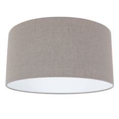 Grijs grof linnen lampenkap K1068RS Ø 40cm met E27 support