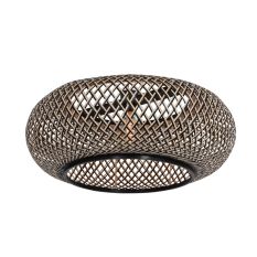 Black/natural bamboo with wooden lampshade K2001HS Ø60cm with E27 support.