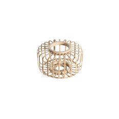 Naturel bamboe/houten lampenkap Breeza-Beache K2006BS ⌀20cm met E27 support