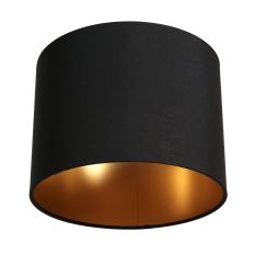 Black linen lampshade K26762S Ø20cm with E27 support.