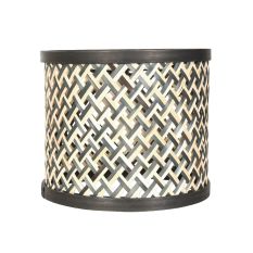 Natural with black bamboo/wooden lampshade K3084BS ⌀20cm with E27 support.