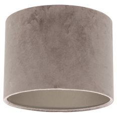 Grijs/Taupe Velours Lampenkap K3084GS ⌀20cm met E27 support.