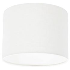 Wit grof Linnen Lampenkap K3084QS Ø 20cm met E27 support