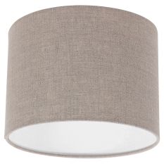 Grijs grof linnen lampenkap K3084RS Ø 20cm met E27 support
