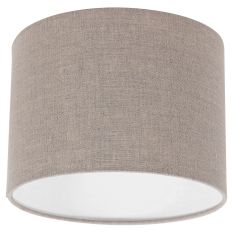 Grey coarse linen lampshade K3084RS Ø 20cm with E27 support