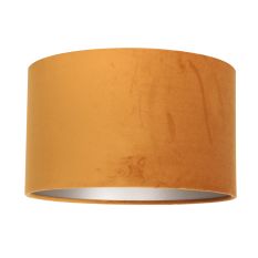 Goud/geel velours lampenkap K7396KS ⌀30cm met E27 support.