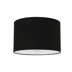Zwart linnen lampenkap K7976SS ⌀ 40cm met E27 support.