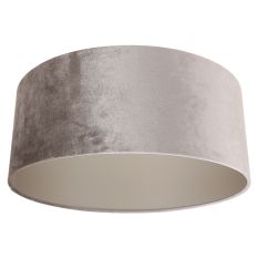 Grey/Taupe Velvet Lampshade K1066GS ⌀50cm with E27 support.