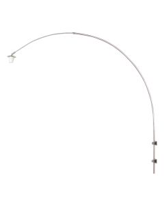 Steel-colored arc wall lamp Sparkled Light 1481ST without shade