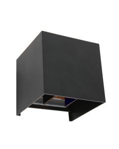 Wandlamp Muro 3098ZW zwarte LED kubuslamp met lichtspel