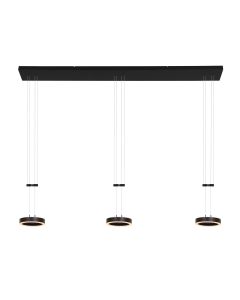 Hanglamp Piola 3501ZW Zwart 3 lichts