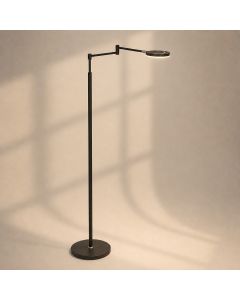 Vloerlamp Soleil accu 3515ZW zwart met zwenkarm