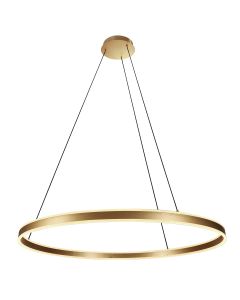 Hanglamp Ringlux 3676GO gouden hanglamp met LED ring Ø100