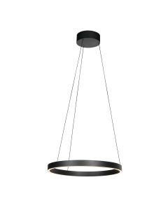 Ronde zwarte hanglamp Mykty 4203ZW – 60 cm diameter, in hoogte verstelbaar met Cable Lift, 7800 lumen