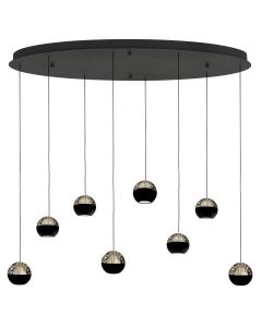 Belluno 4591ZW – 8-lichts hanglamp met cable lift