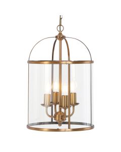 Hanglamp Pimpernel 5972BR brons met helder glas Ø25 cm