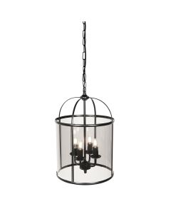 Hanglamp Pimpernel 5972ZW zwart met rookglas Ø25 cm