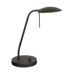 Schwarze Tischleuchte Eloi 1315ZW mit Drehdimmer