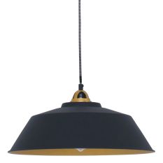 Zwart met gouden hanglamp Nove 1318ZW Ø42cm met E27 fitting 