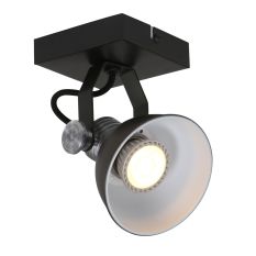 Wandlamp spot Brooklyn 1533ZW Zwart inclusief lichtbron