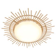 Blank rotan plafondlamp Aura 1894W ook geschikt voor badkamer