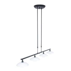 Hanglamp Tallerken 2658ZW Zwart 4 lichts