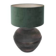 Table lamp Lyons 3473ZW Black with green velvet shade