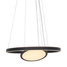 Hanglamp Ringlux 3514ZW Zwart 60cm met binnenplaat