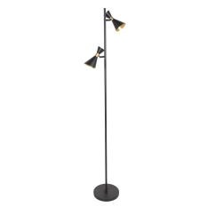 Schwarze 2-flammige Stehleuchte Preto 4112ZW mit GU10-Fassung