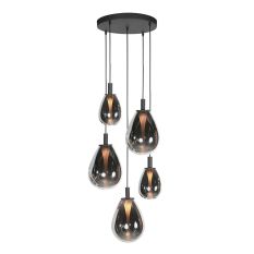 Hangl. 5-L. rond led glass smoke