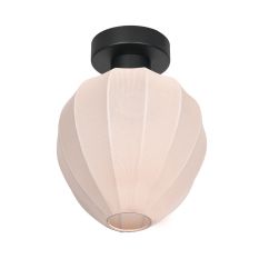 Deckenleuchte Bloeba 4370ZW mit tropfenförmigem Leinenschirm Ø25 cm in Beige